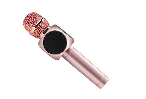 Micrófonos Bluetooth de color rosa